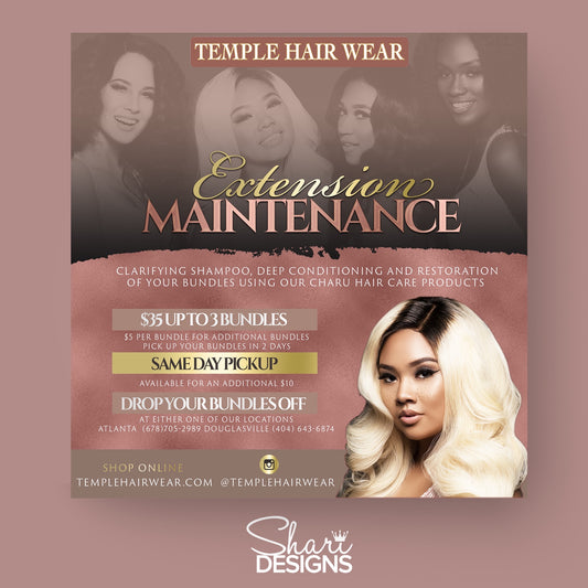 Temple Wig/Bundle Maintance