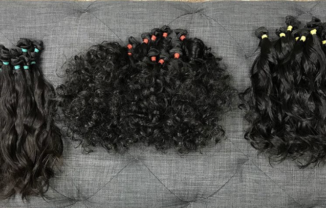 raw indian curly hair